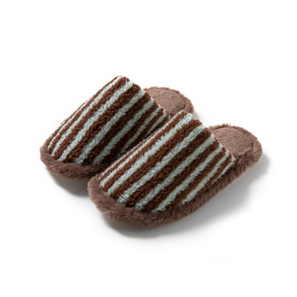 チョコミントなボーダースリッパ（36サイズ）