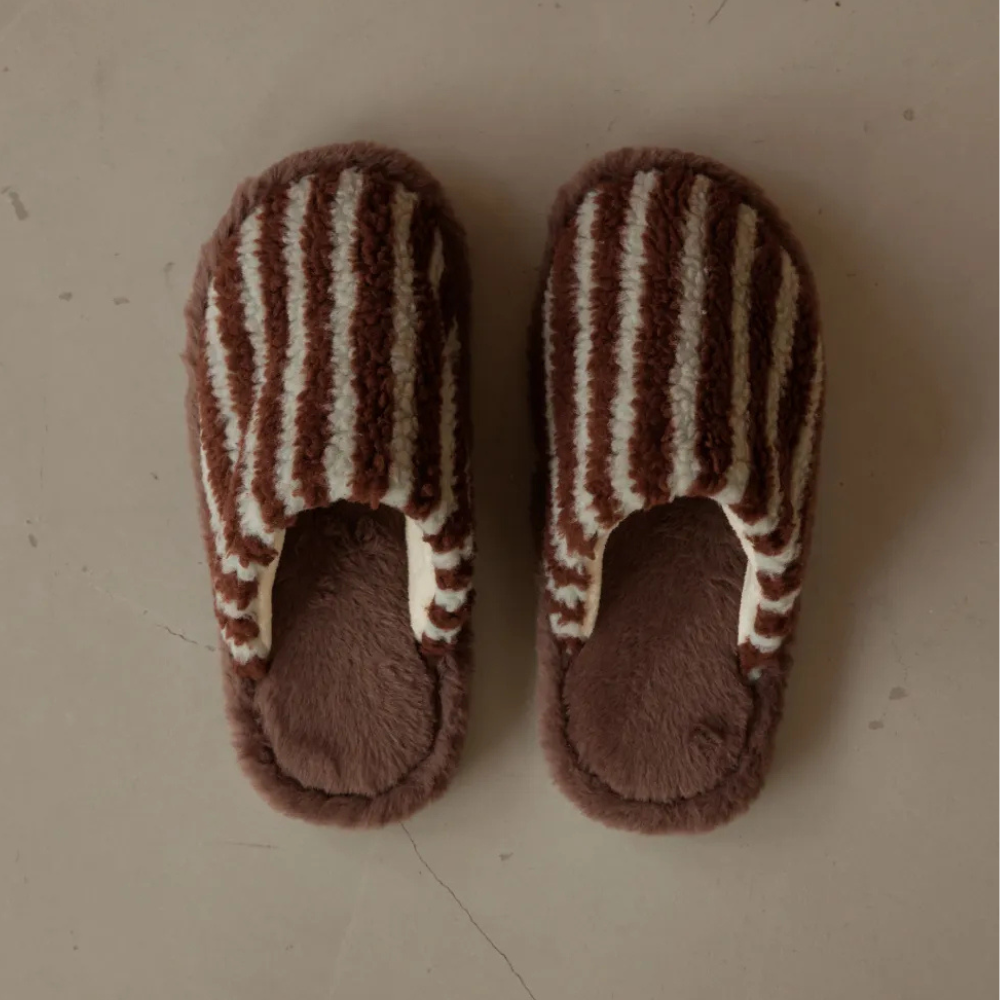 チョコミントなボーダースリッパ（36サイズ）