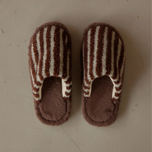 チョコミントなボーダースリッパ（36サイズ）
